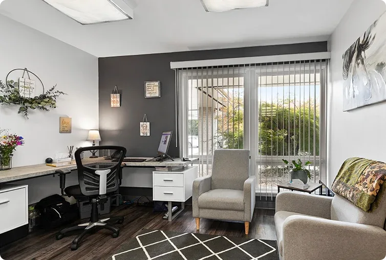 Therapy room set up for the Matrix Model addiction treatment program in Pennsylvania