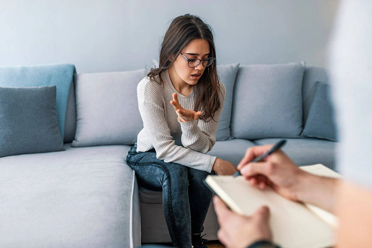 Woman in a PTSD treatment program